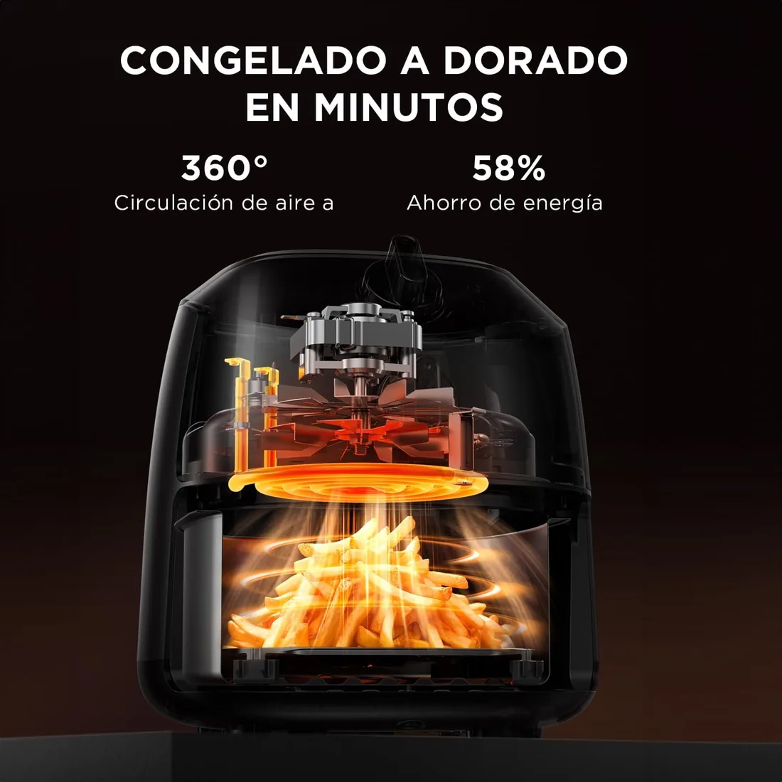 Midea Freidora de Aire 2L, Air Fryer sin Aceite, 10 Programas Automáticos, Temporizador, Función de apagado automático, Fácil de Limpiar, sin BPA, 1150W, Negro foto 2