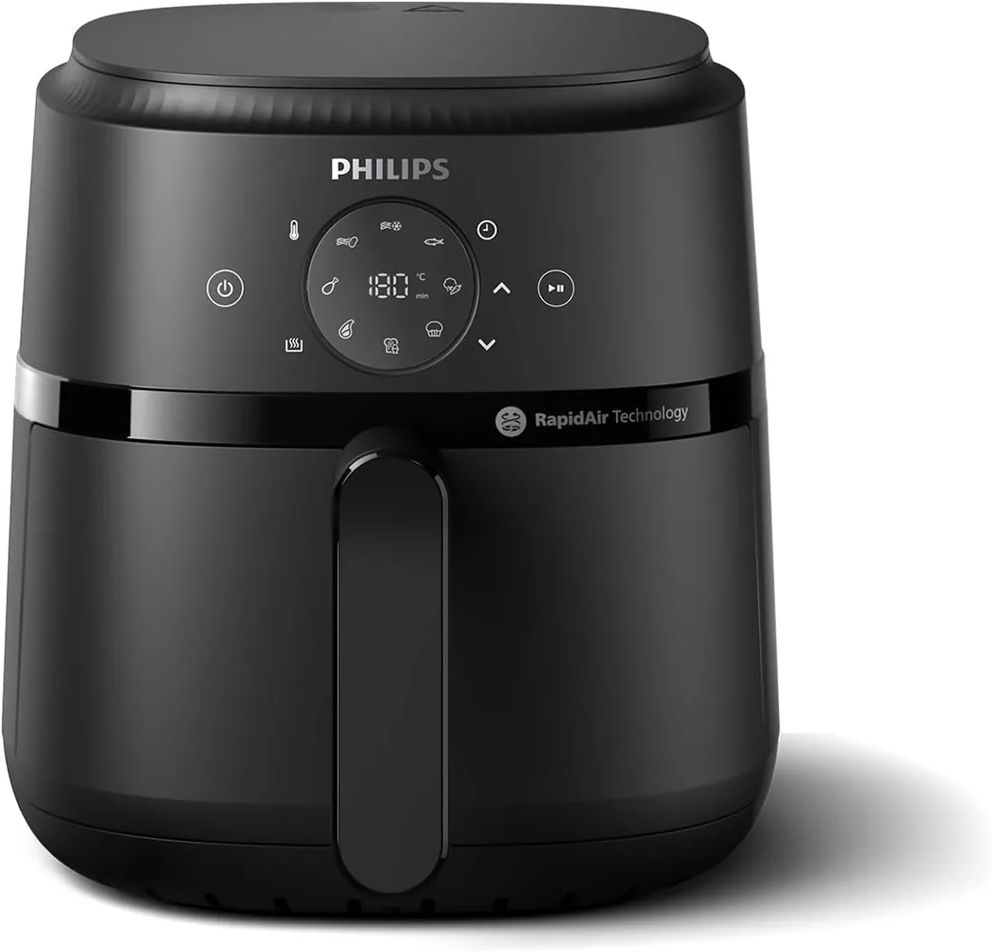 Philips 2000 Airfryer - Freidora de Aire 4,2L, 13 opciones, Táctil, Negro | 9 preajustes, 90% menos grasa, tecnología Rapid Air, pantalla táctil digital, app de recetas HomeID (NA229/00) foto 3