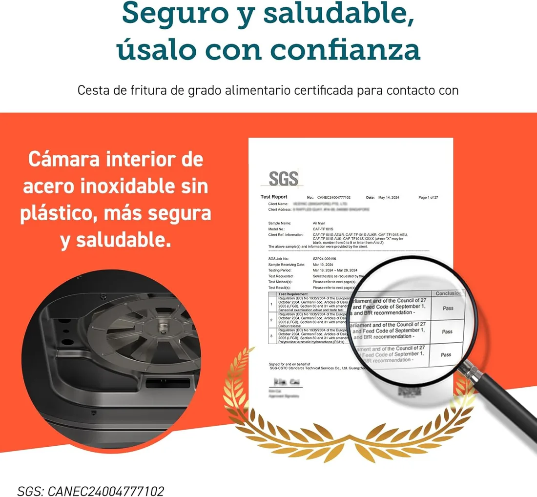 Cosori Freidora de Aire 10L Dual Blaze Twinfry, Doble Cesta con Divisor | Tecnología Dual Blaze™, Smart WiFi, Divisor para 1 o 2 Zonas, 55% Más Rápido, 66% Menos Energía, Multicocina 5 en 1, 2800W foto 2