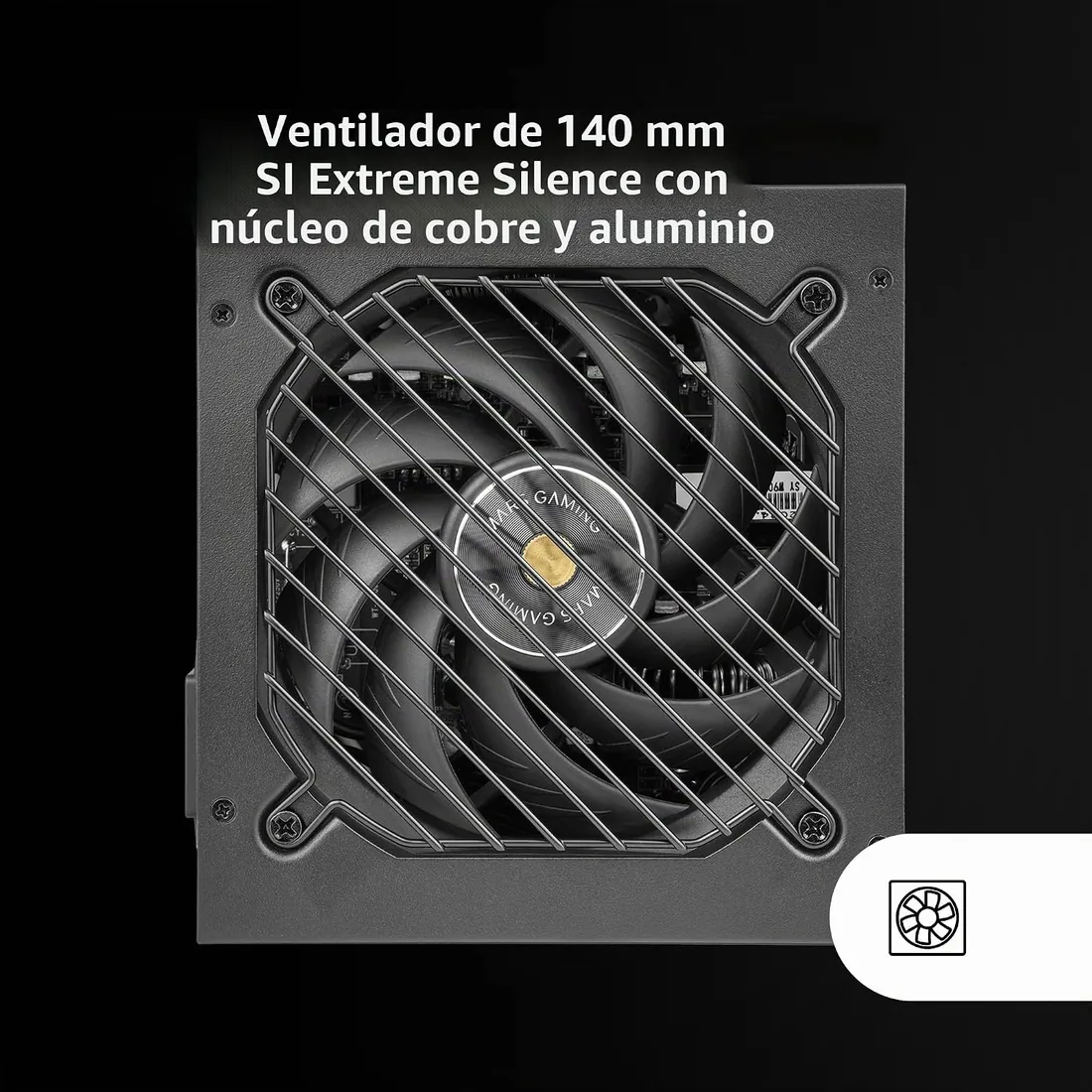 Mars Gaming MPB1000SIM, Fuente Alimentación Full Modular ATX 1000W, 7 Años Garantía, 80Plus Gold 90%, Ventilador SI Extreme Silence 140mm, Tecnologías AI2-RPM, Condensadores Japoneses, Negro foto 3