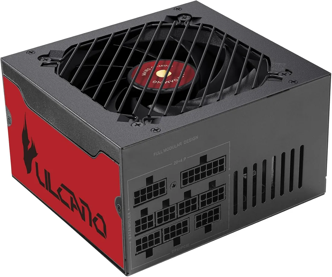 Mars Gaming MPVU750SIM, Fuente Alimentación Modular ATX 750W, 10 Años Garantía, 80 Plus Silver +87%, Ventilador FDB 14cm, Tecnologías AI2-RPM y DC-DC, Condensadores Japoneses Toshin Kyogo 105°, Rojo