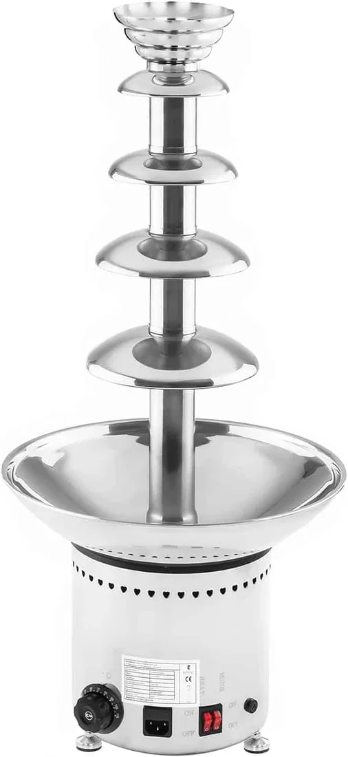 Royal Catering RCCF-65W4 Fuente de Chocolate Eléctrica Founde Chocolate (6 kg, 200 W, Temperatura 0–110 °C, 5 Niveles) Acero Inoxidable foto 2