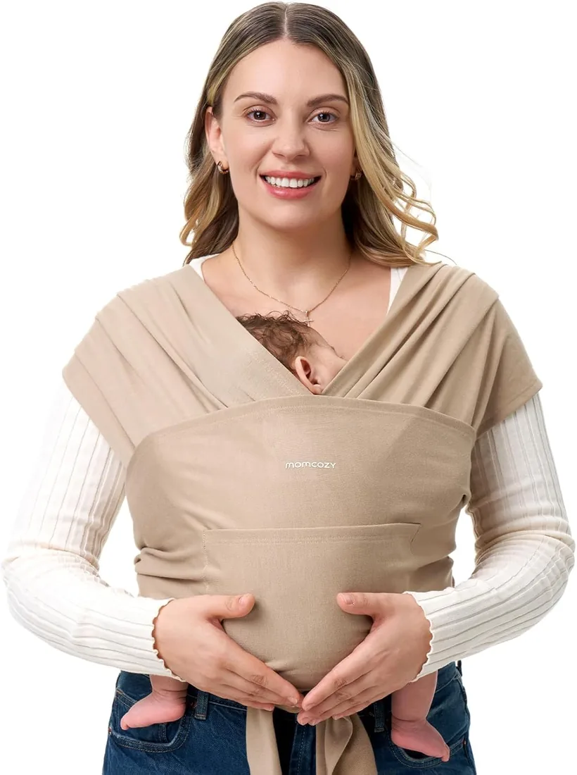 Momcozy Fular Portabebés Ajustable, 3,6-15 kg, OEKO-TEX