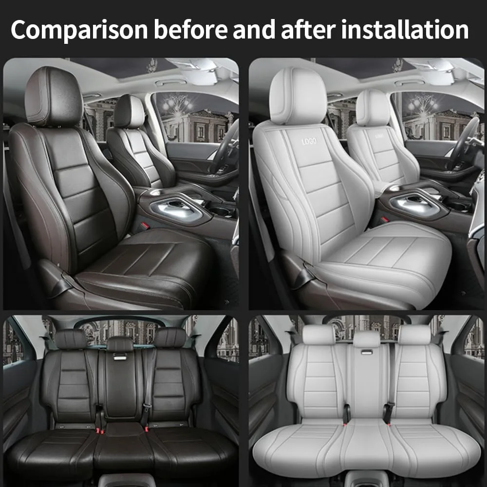 Cobear Fundas para Asiento de Coche Diseño Original para 98% vehículos | Ajuste 1:1 Asiento Original Compatible Con Airbag Lateral Y Calefacción Resistente Rayos UV Fácil Limpieza Beige foto 3