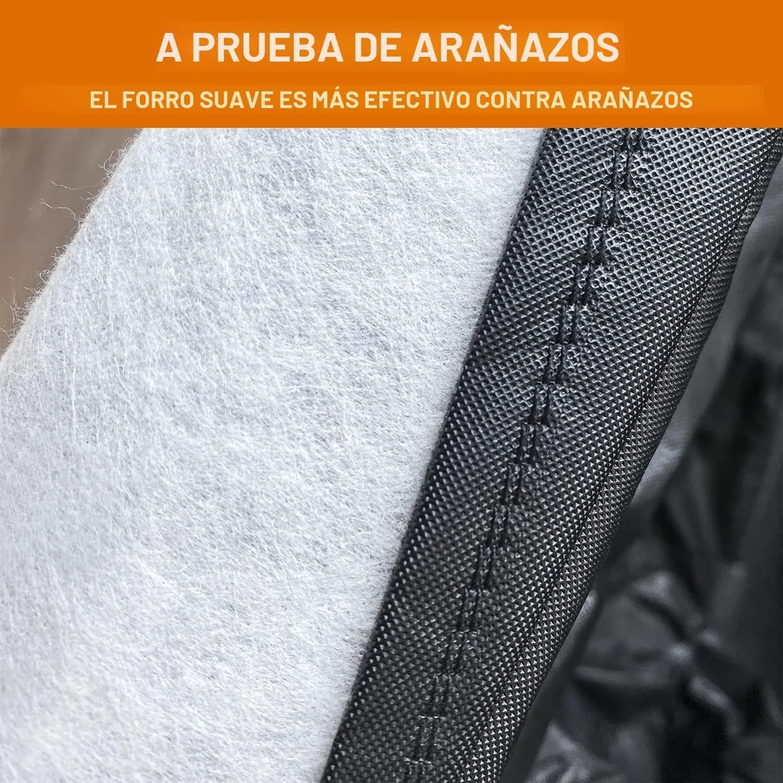 Funda Coche, Kayme Cubre Coches Exterior Impermeable Transpirable Anti-UV Antipolvo de 7 Capas, Cubierta para Coche con Cremallera y Forro de Algodón Tira Reflectante para Sedán (470 a 490 cm) 3XL foto 3