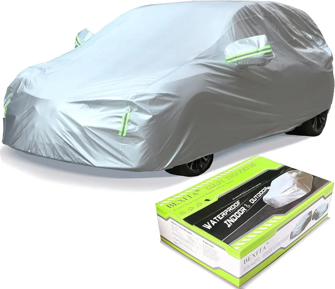 Funda de Coche Exterior Funda para Coche de Impermeable A Prueba de Polvo A Prueba de Nieve Protección UV para Hatchback Longitud (hasta 430 cm) foto 2