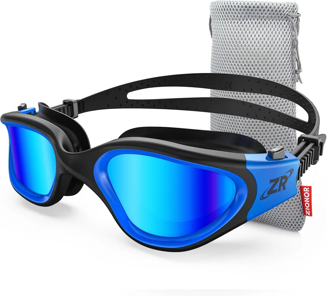 ZIONOR G1 - Gafas de natación polarizadas para unisex y adulto y mujer, anti niebla, 100% anti UV gafas de buceo foto 2