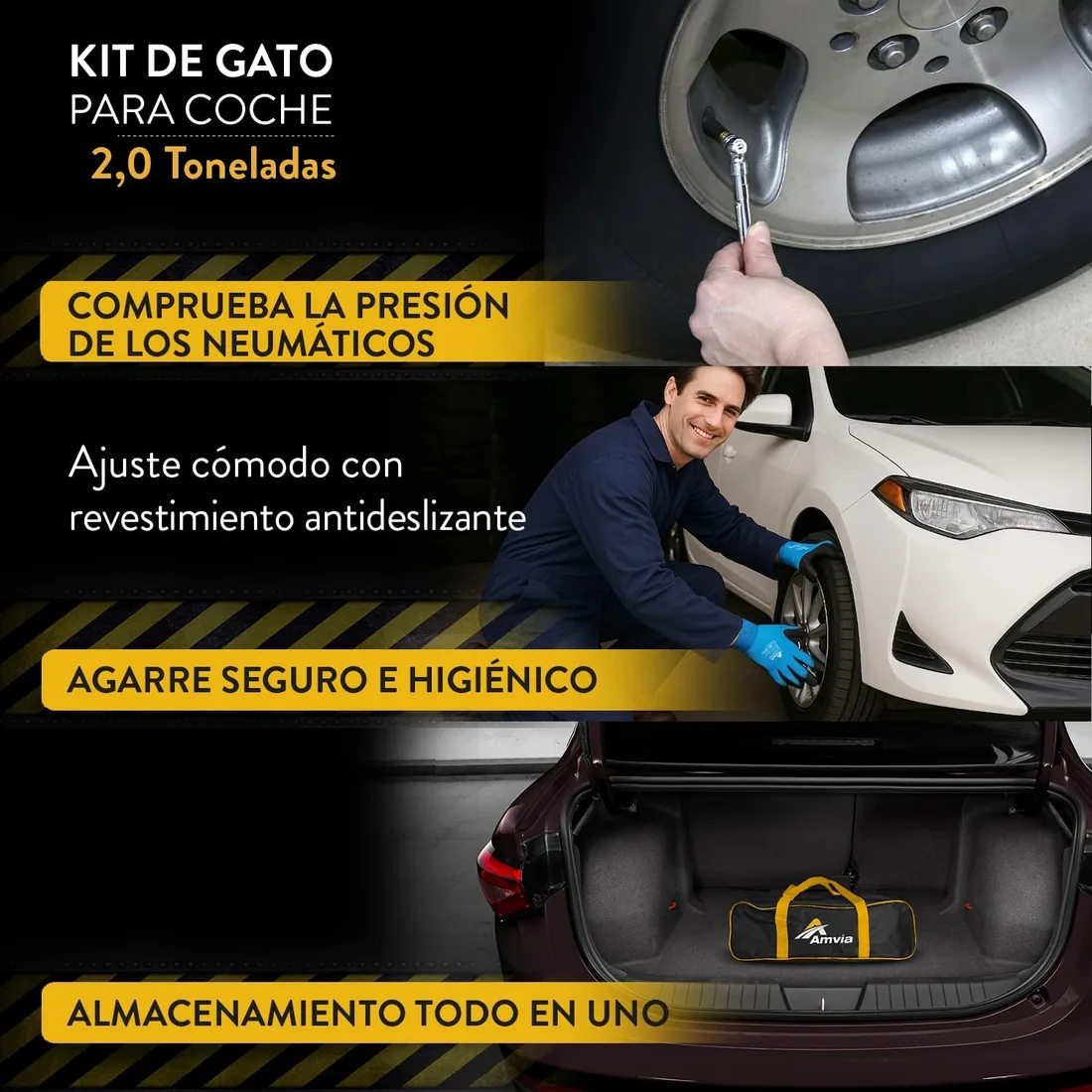 Gato Hidráulico para Coche 2 T | Gato de Tijera para SUV y Coches foto 3
