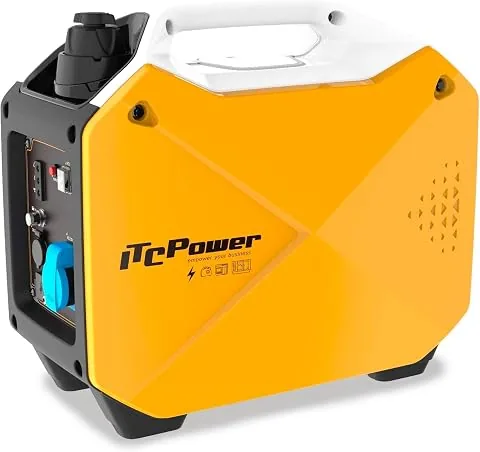 ITCPower Generador Eléctrico Inverter 1800W Silencioso para Uso Profesional y Doméstico - Generador Gasolina Eléctrico Portátil con Motor 4 Tiempos - Inverter Bajo Consumo y Energía Estable foto 2