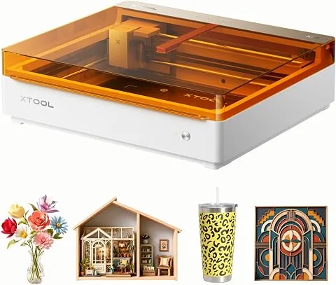 xTool M2 Grabadora Láser 10W con Doble Cámara Integrada, Máquina de Grabado Láser Cerrada Clase 1 per Acrílico, Madera, Cuero y Contrachapado, Máquina de Manualidades DIY para Principiantes foto 3