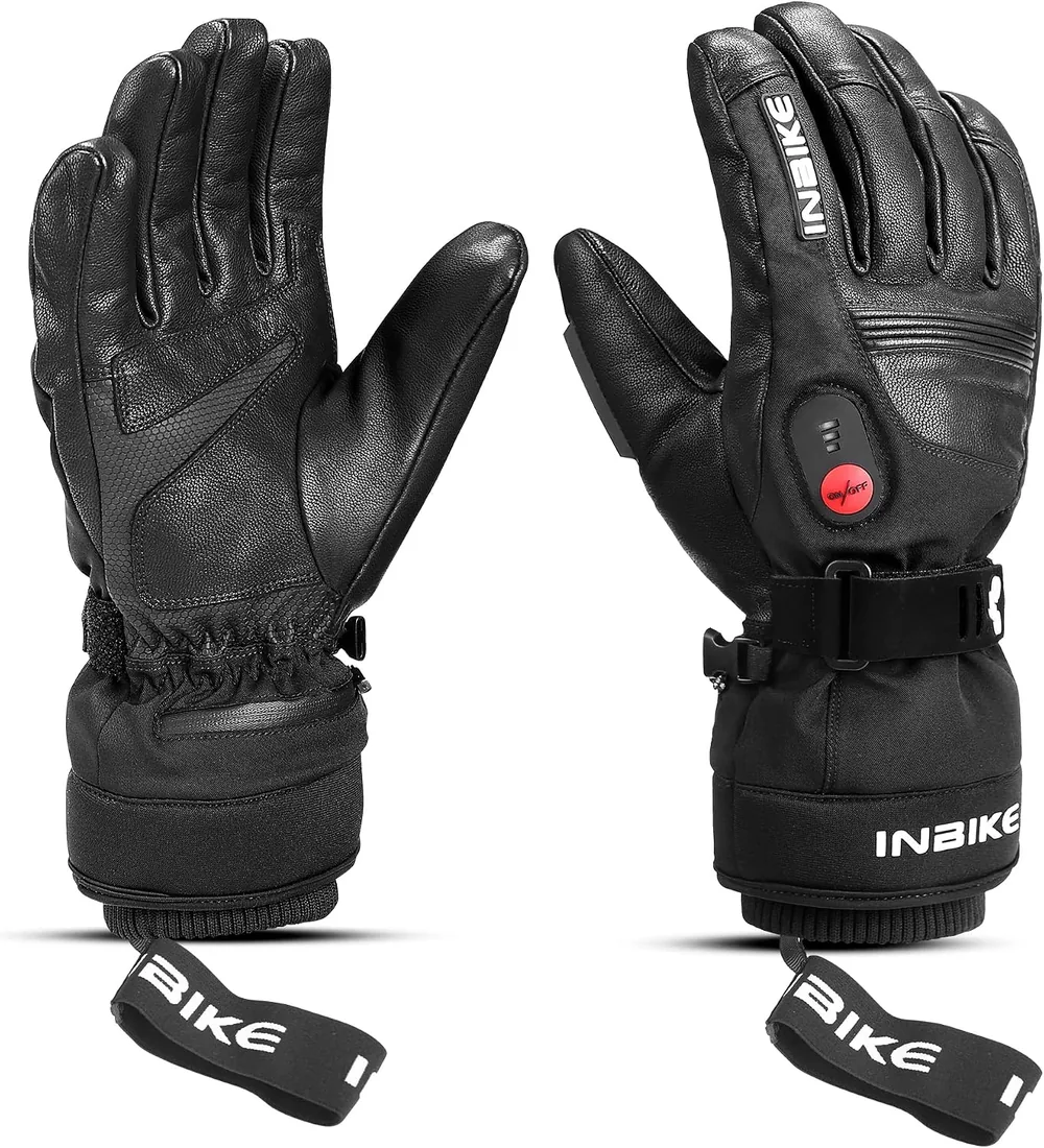 INBIKE Guantes Calefactables Moto Se Calientan En 30 Segundos con 3 Niveles De Calentamiento hasta 2-5 Horas 3M Thinsulate Membrana TPU Impermeable para Ski Running Ciclismo Senderismos
