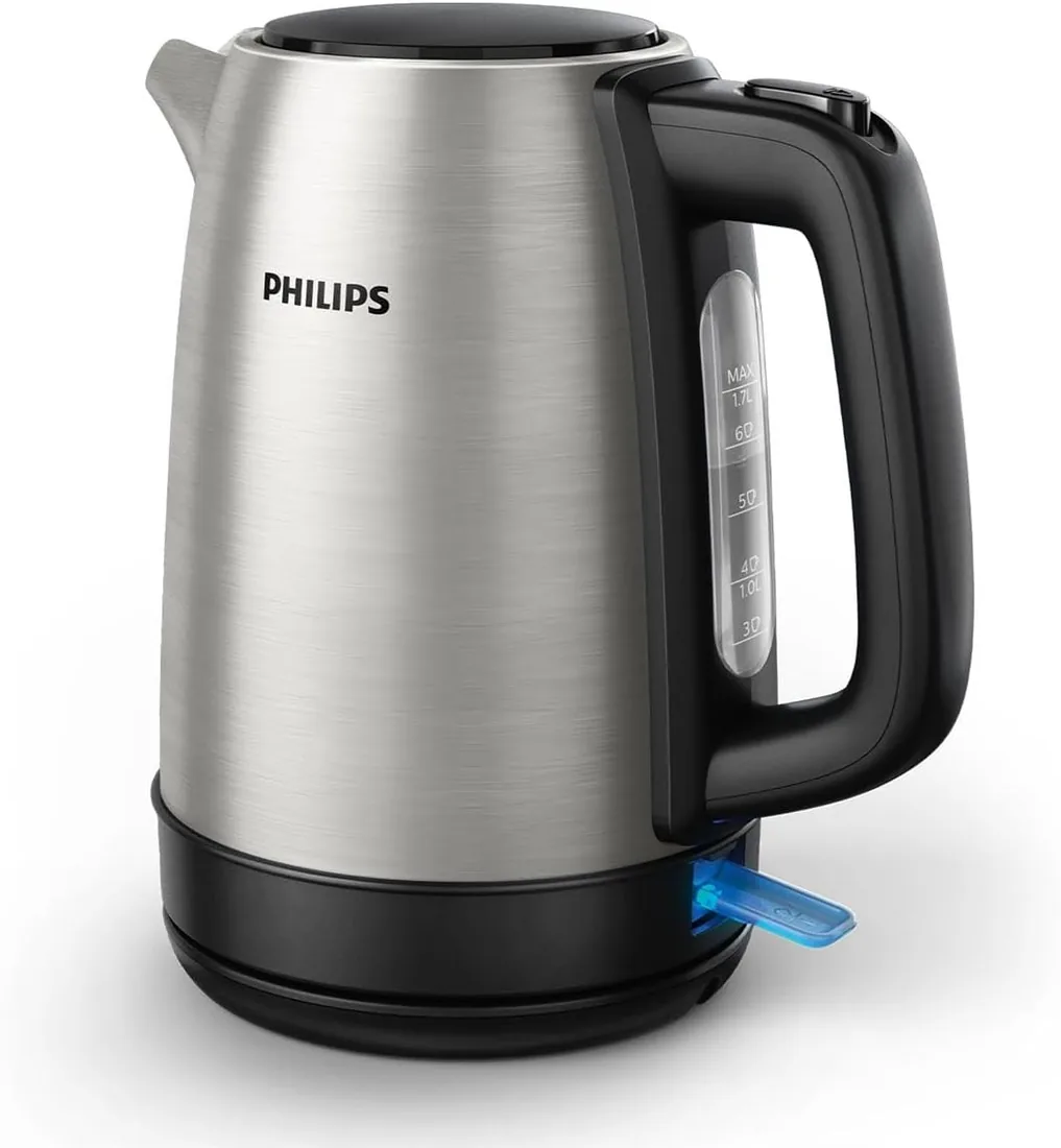 Philips Hervidor de agua eléctrico 1,7L, Ebullición rápida, Acero Inox foto 2