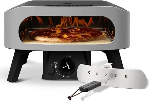 Cozze® Horno para pizza de gas 13" CLASSIC – 30 mbar, potente y rápido, con piedra de cordierita, encendido automático, diseño resistente