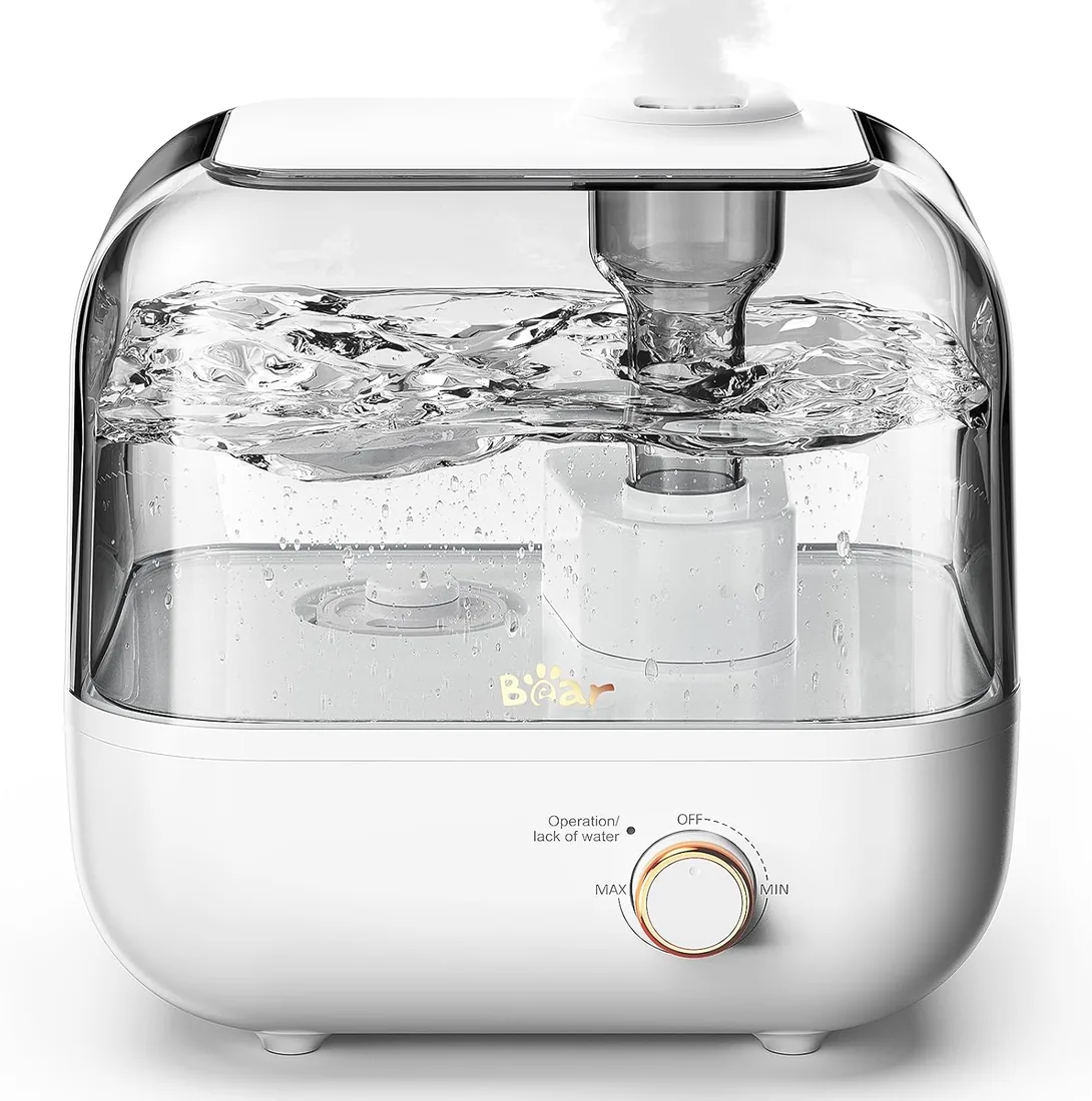 BEAR Top-Fill Humidificador 5L de Aromas, 28dB Ultra Silencioso para Bebés y Plantas, 35 Horas de Funcionamiento, con Bandeja de Aroma, Boquilla de Vapor Giratoria de 360°, Apagado Automático foto 2