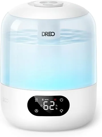 DREO Silencioso Humidificador Bebés 3L con Sensor de Humedad,Blanco hielo | 30h Autonomía , Top-Fill foto 3