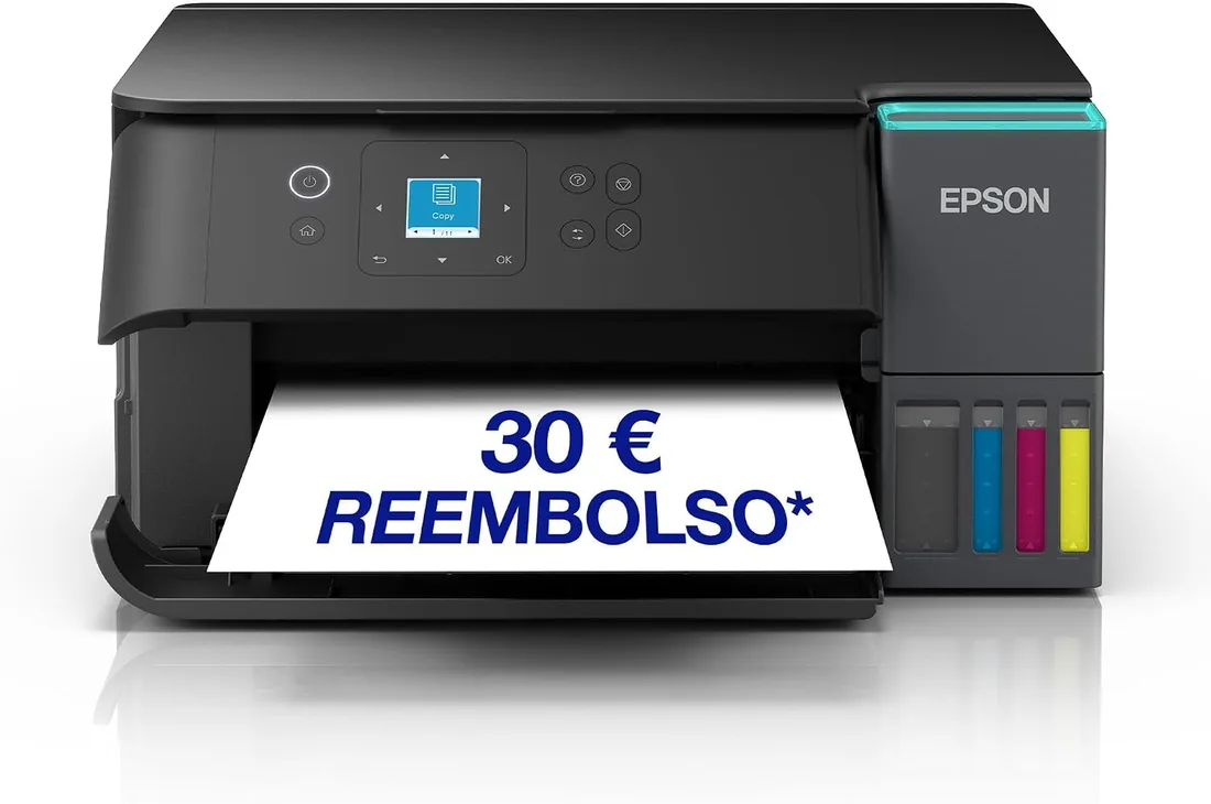 Epson EcoTank ET-2955 Impresora de Depósito de Tinta | para Uso Intensivo en Hogar | Wi-Fi | A4 | Imprimir, Copiar, Escanear | Pantalla LCD 3,7cm | Imprime a Doble Cara | Tinta Incluida para 3 Años