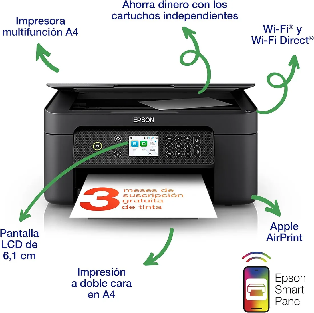 Epson Impresora de inyección de Tinta multifunción Expression XP-4200 A4 con conectividad inalámbrica y 3 Meses Gratis de suscripción ReadyPrint Flex* foto 2