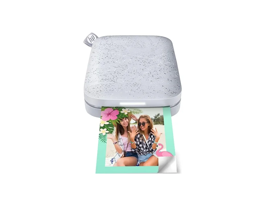 HP Sprocket 2x3 (5,1 x 7,5 cm) Impresora fotográfica instantánea para Smartphones, Impresora móvil portátil a Color e inalámbrica, Fotos Zink con Reverso Adhesivo, Color Blanca. — Ref. 7H8C