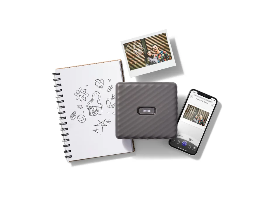 instax Link Wide Impresora para teléfonos, Color Gris Moka foto 2
