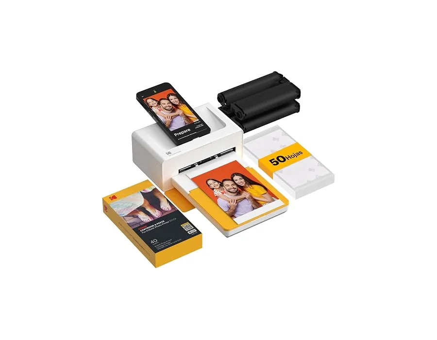 KODAK Dock Plus 4PASS Impresora de Fotos Instantánea (10x15cm) + Pack con 40 Hojas