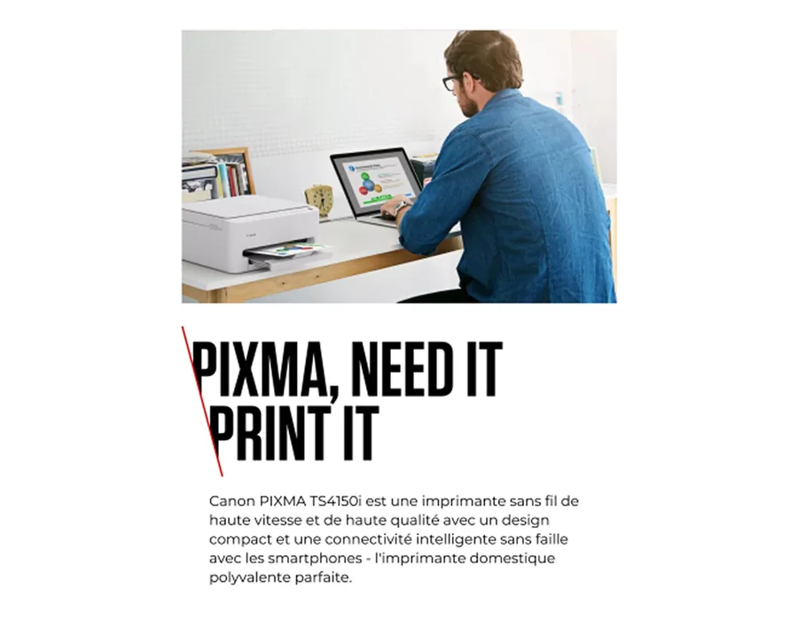Canon PIXMA TS4150i Impresora Multifunción Inyección Tinta WiFi A4 foto 3
