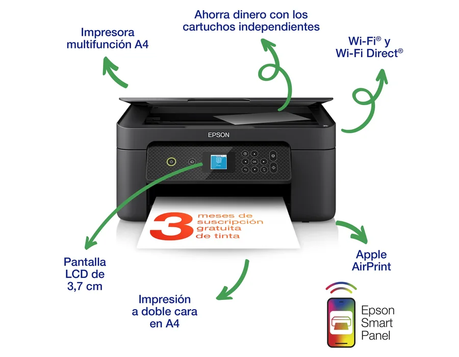 Epson Impresora de inyección de Tinta multifunción Expression XP-3200 A4 con conectividad inalámbrica y 3 Meses Gratis de suscripción ReadyPrint Flex* — Ref. THPT foto 2