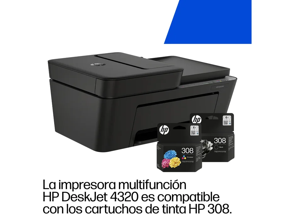 HP DeskJet 4320, Impresora Multifunción de inyección de tinta a color, inalámbrica, alimentador automático de documentos (ADF), Wi‑Fi doble banda, App HP Smart, 3 meses de Instant foto 3