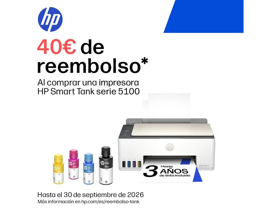 HP Impresora Multifunción Tinta Smart Tank 5108 Wi-Fi, con depósito Recargable, Incluye Tinta para Imprimir hasta 3 años foto 2