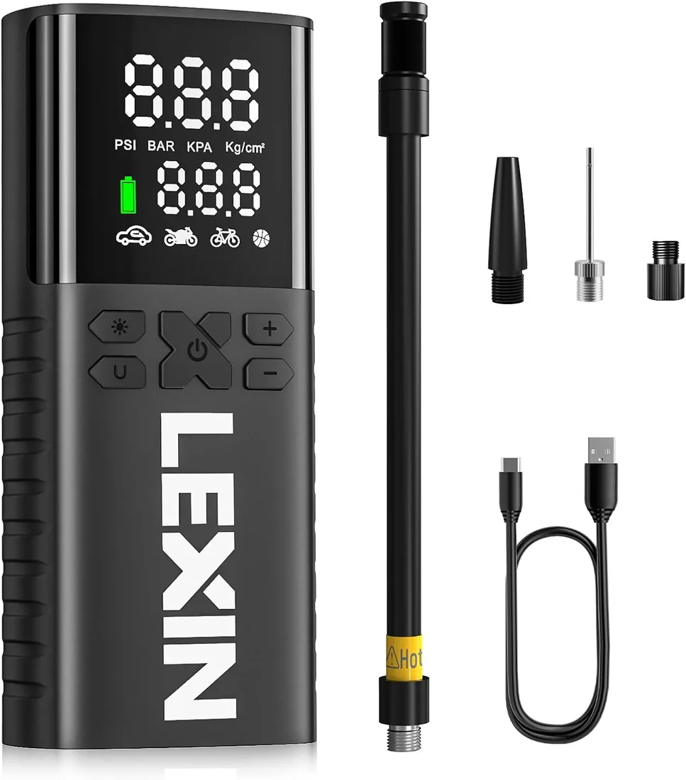 LEXIN P4 Compresor de Aire Portatil 150 PSI, Inflador Eléctrico 4000mAh foto 3