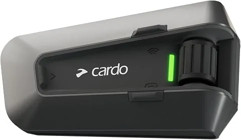 Cardo PACKTALK Edge Intercomunicador de Auriculares con Sistema de comunicación Bluetooth para Motocicleta - Paquete Individual, Negra