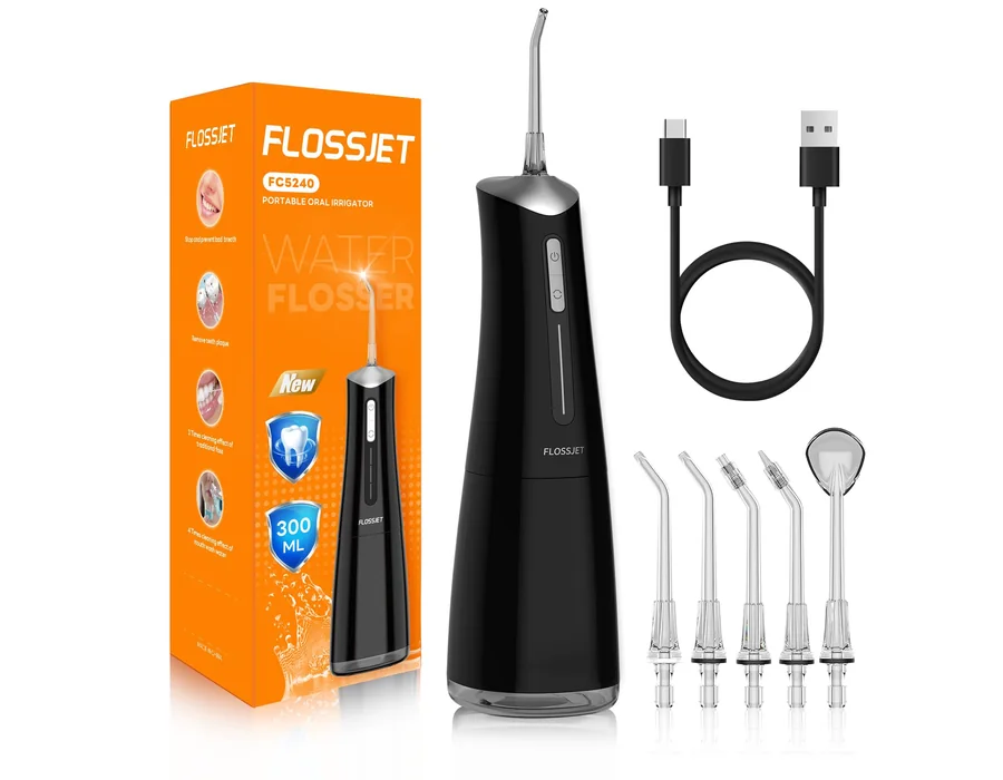 FlossJet Irrigador Dental Inalámbrico Irrigador Bucal Portatil 4 Modos