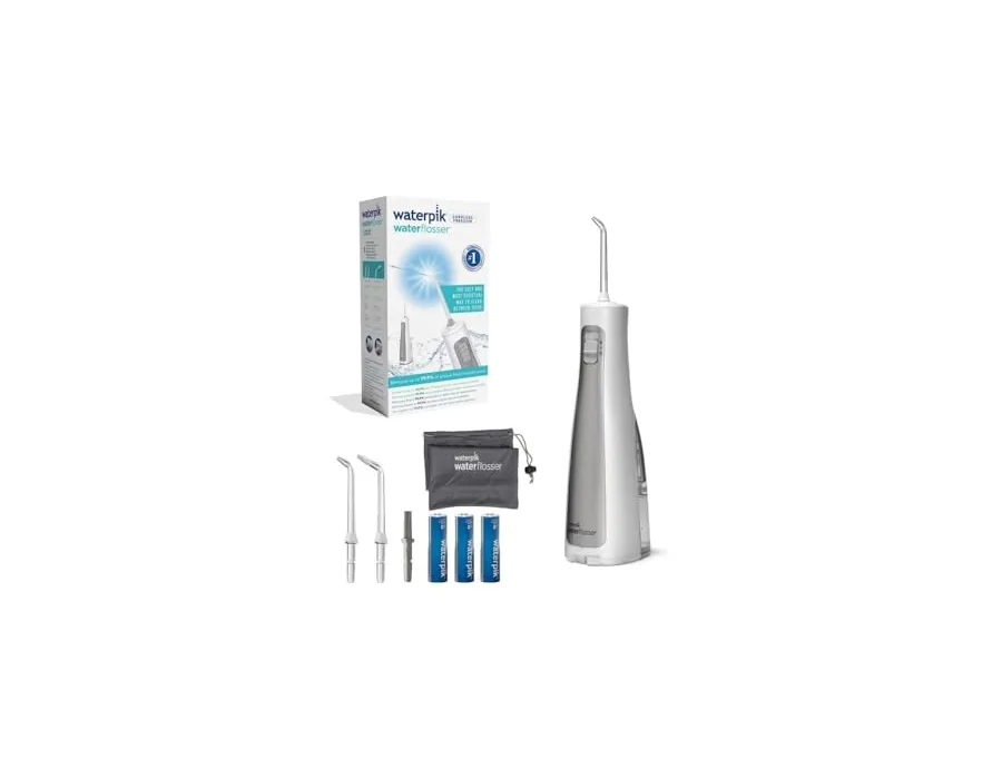 Waterpik Irrigador Inalámbrico con Agua a Presión Portátil con Batería Resistente al Agua para Eliminación de Placa Dental, Ideal para Viajar, Baños Pequeños y Usar en la Ducha, Ne foto 2