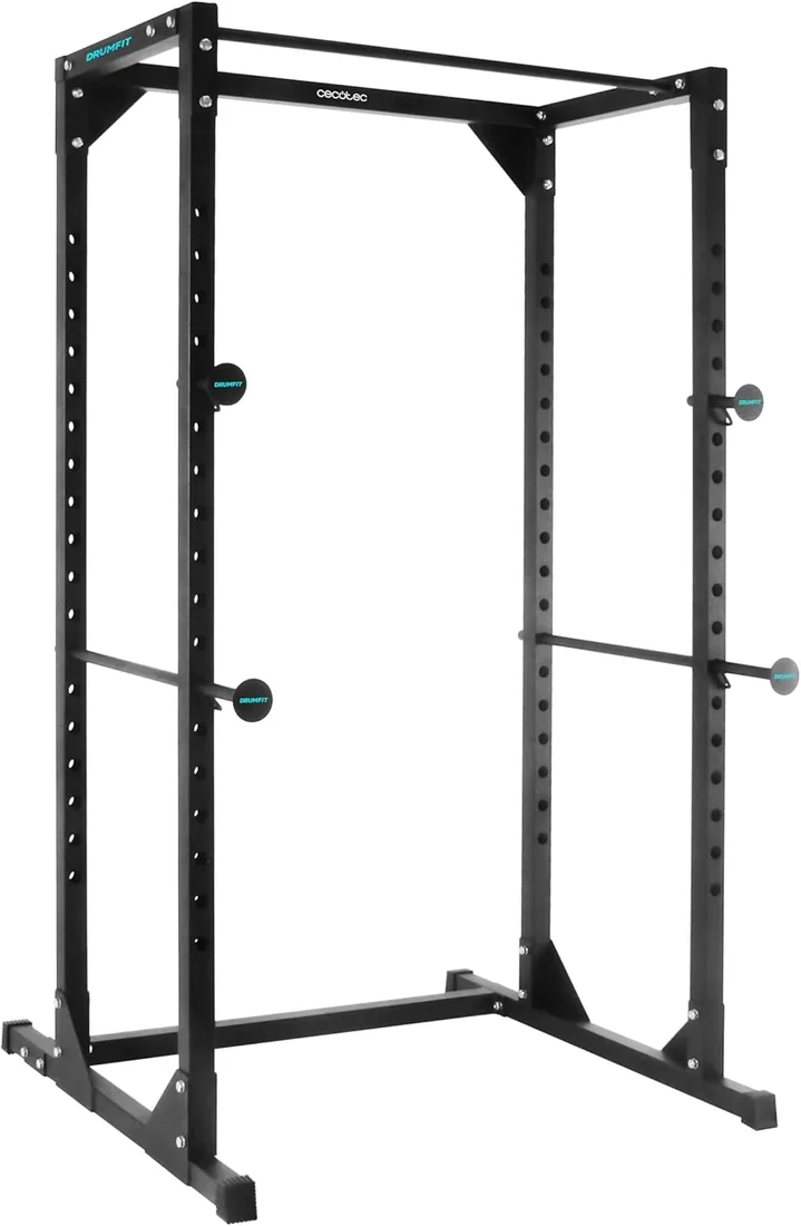 Cecotec Torre y Jaula Multiestación de Musculación, Rack de Dominadas y Fondos Drumfit PullUps 4000 Power Tower. Acolchado y con Agarres Antideslizantes, Altura Ajustable, Máximo Peso 120Kg foto 3