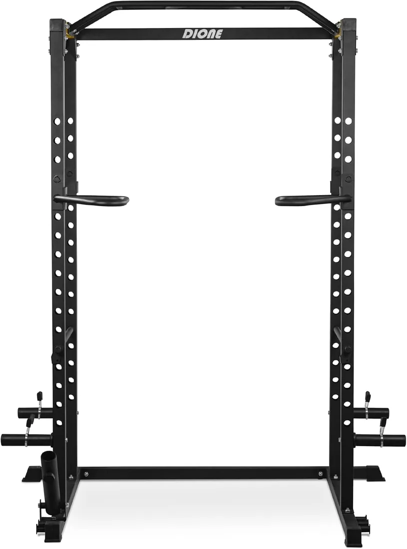 Dione - Squat Rack - Estructura de acero de 50 x 50 mm - Fitness Power Rack Jaula - Barra de dominadas foto 3