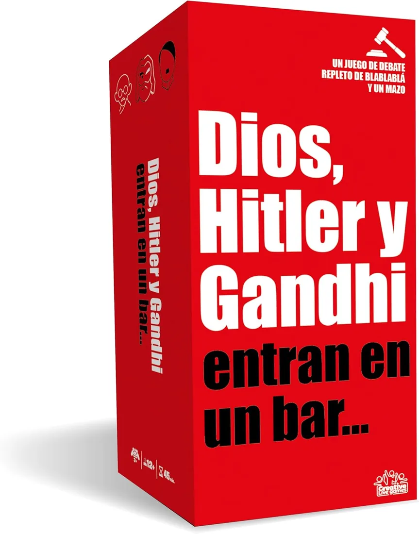 Dios Hitler Gandhi Entran en un Bar | Juegos de Mesa | Debate con Humor Inteligente y Cartas para Defender Ideas Controvertidas | Set Estratégica Retórica Destinado a Fiestas foto 2