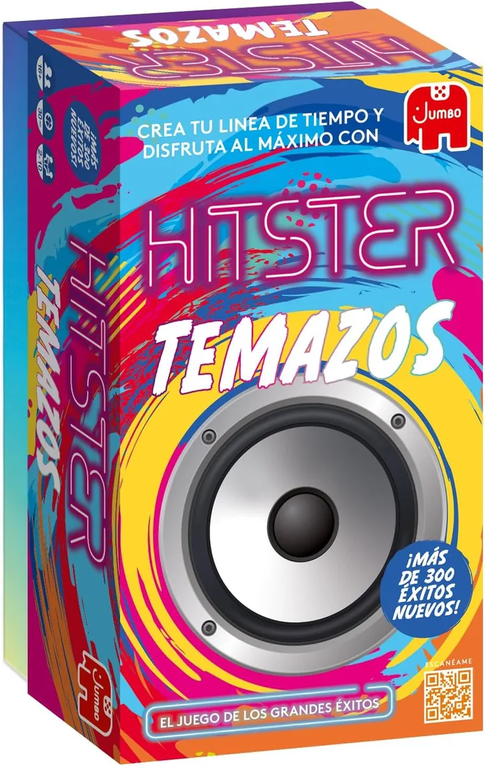 Hitster Temazos - Juego Musical para Adultos - Juego de Fiesta (ES) | Juego musical para adultos (+16 años). Escanea cartas con la app y ordena las canciones por año de lanzamiento.