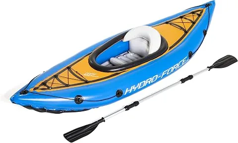 Bestway 65115 - Kayak Hinchable Hydro-Force Cove Champion 275x81 cm Individual con Remo y Bomba