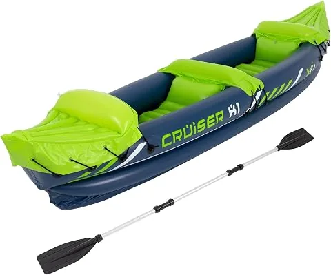 ECD Germany Barco Hinchable para 2 Personas Cruiser 2.0 / Cruiser 3.0, Canoa de Kayak Bote Inflable de Ocio Deportivo para Buceo a la Deriva Pesca Varios Modelos y Colores a Elegir foto 3