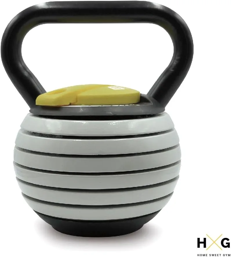 HxG.Kettlebell Ajustable o Pesa Rusa de 2,5kg a 18 kg de Carga y peso Variable con discos, Juego de pesas rusas, Campana con pesos entrenamiento de fuerza crosstraining foto 2