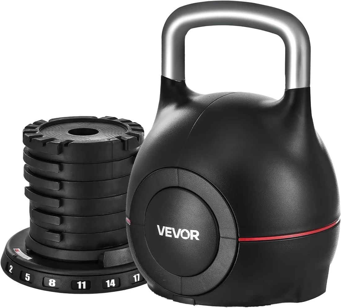 VEVOR Pesa rusa ajustable con 7 niveles de peso, aluminio fundido a presión y material ABS, para entrenamiento de fuerza de agarre, entrenamiento de cuerpo completo y entrenamiento cruzado foto 3