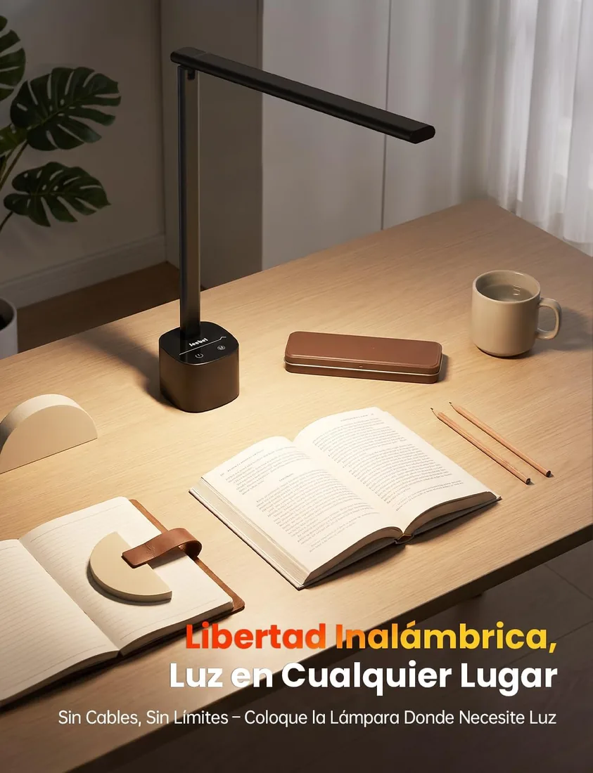 Lámpara de Escritorio LED Inalámbrica 5000mAh Regulable 500LM foto 2