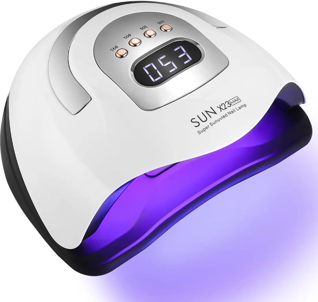 380W Lámpara de Uñas UV LED, 81pcs de cuentas LED Profesional Curado de Esmalte de Gel Secador de Uñas Rápido, con Función de Temporización para Manicura/Pedicure Nail Art en el Hogar y Salón