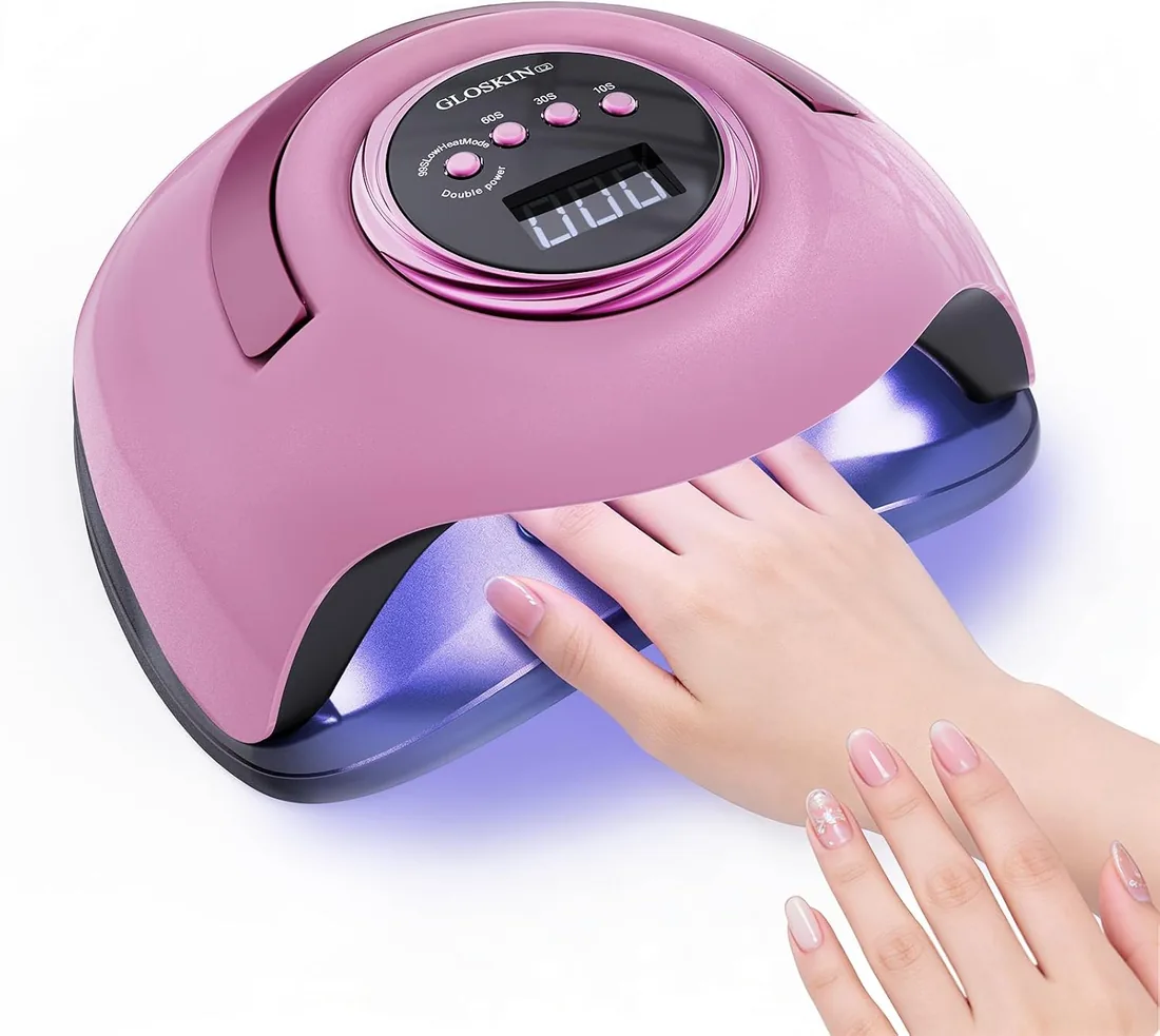 DEPAR Lampara Uñas, Lampara Uñas Semipermanentes de 180W, con 36 Cuentas de Lámparas, Sensor Automático y 4 Temporizadores (10/30/60/99s), Lampara UV LED Uñas Profesional de Los Dedos/Dedo Del Pie