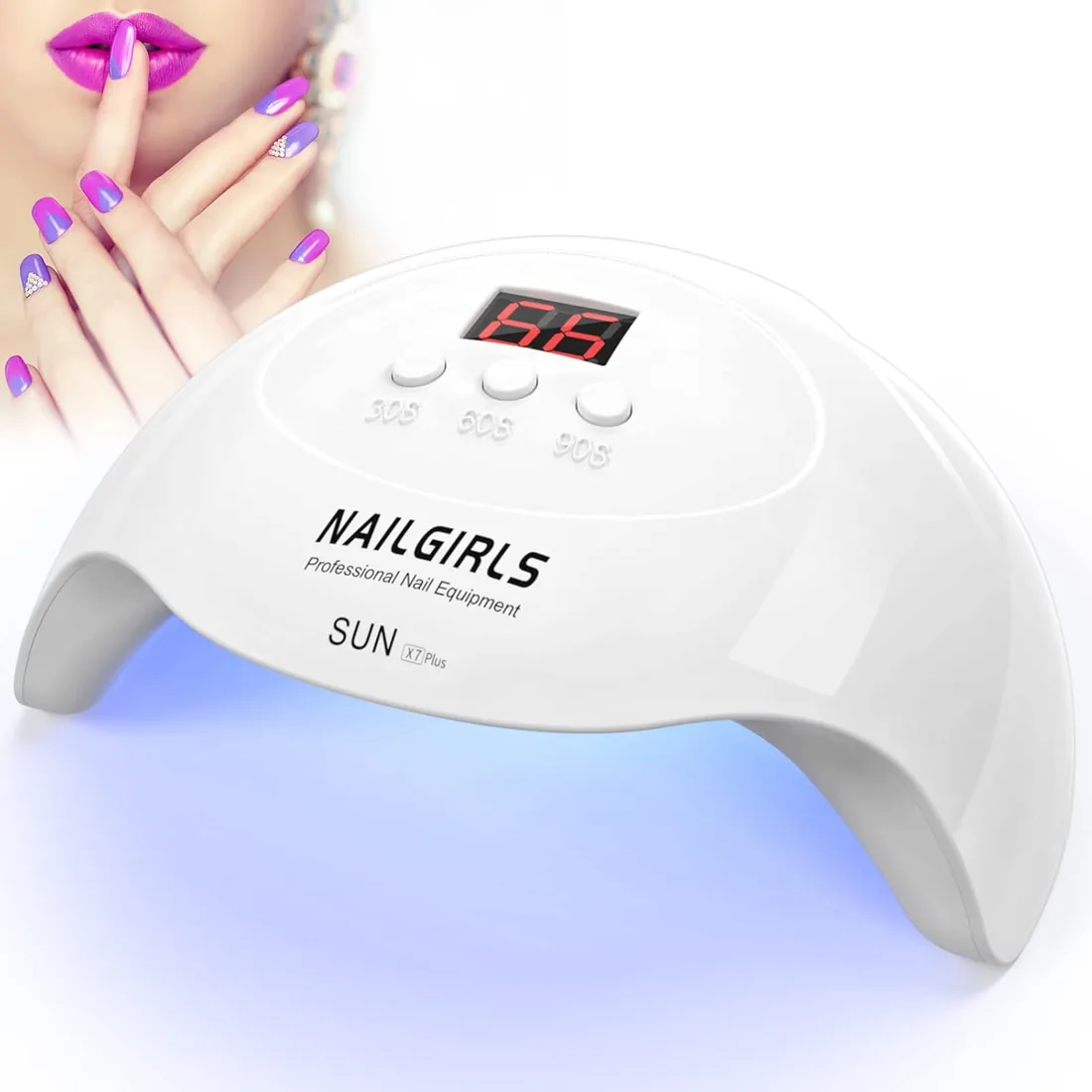Lámpara UV Uñas Profesional,NAILGIRLS Lámpara UV LED 36W con 3 Temporizadores 18 Cuentas de Luz UV para Uñas,Secador de Uñas Profesional con Pantalla LCD,Lampara LED Manicura Pedicure Salón del Hogar foto 2
