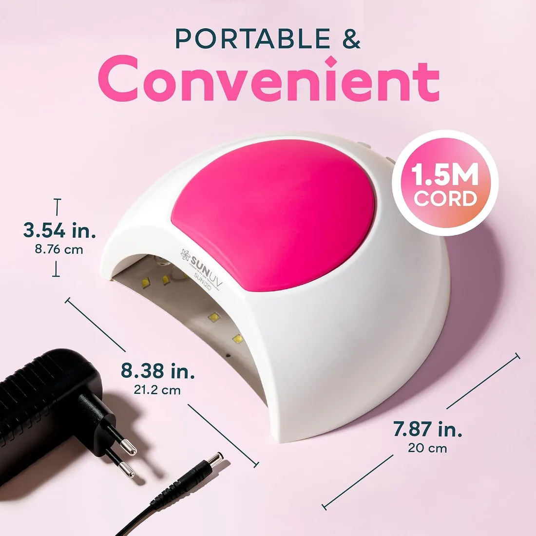 SUNUV Lámpara Secadora de Uñas, Profesional LED UV Lampara Uñas de Gel, Curado Luz en 4 modos para tiempo 10s, 30s, 60s y 90s foto 3
