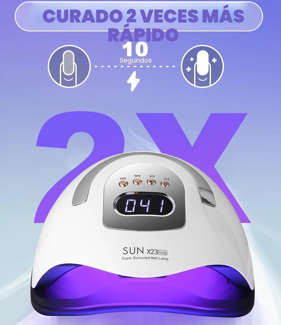 Zawaer Lámpara de UV LED Uñas Profesional, 380W Rápido Uñas Secador, 81pcs perlas de Lámparas con Sensor Automático, Pantalla LCD para Manicura/Pedicure Nail Art en el Hogar y el Salón foto 2