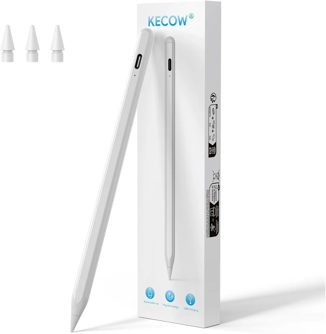 KECOW Lápiz para iPad 2018-2026, Rechazo de Palma y Precisión de Píxel