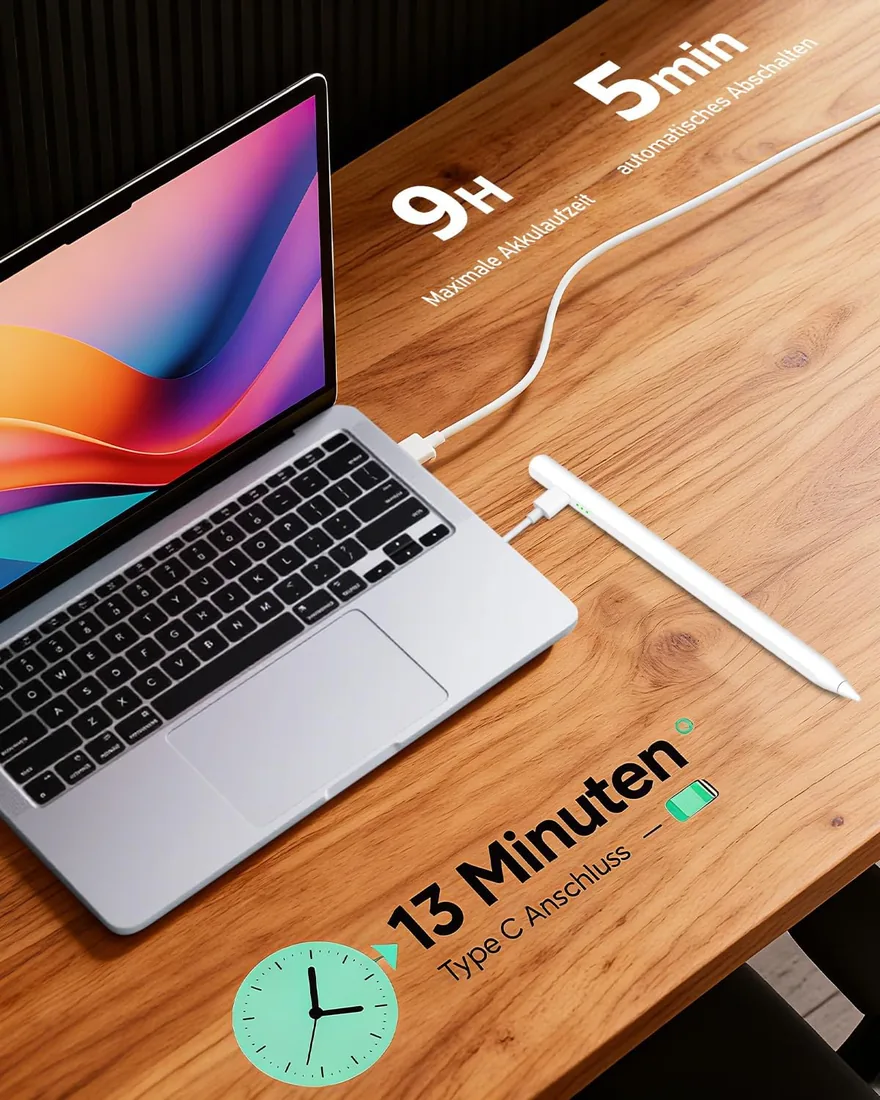 Lápiz para iPad 2018-2026, función magnética rechazo Palma Precision píxel foto 3