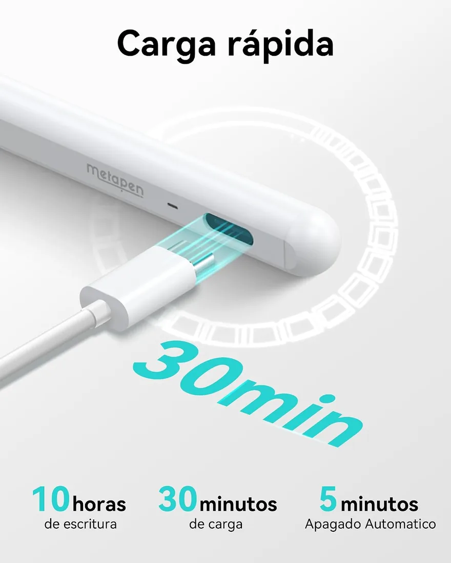 Metapen A11 Lápiz para iPad 2018-2026,Stylus Pencil con Rechazo del Palma foto 3