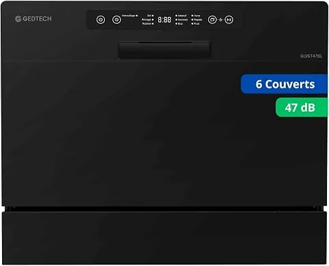 GEDTECH – Lavavajillas Table Top GLV6T47BL – 6 cubiertos – 47 dB – Inicio diferido foto 3